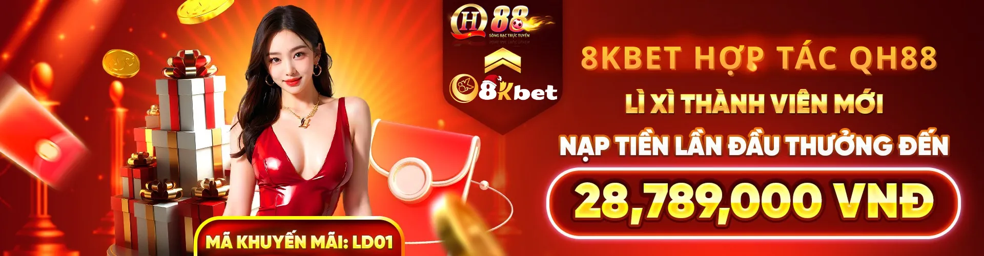 8KBET hợp tác với QH88 lì xì thành viên mới